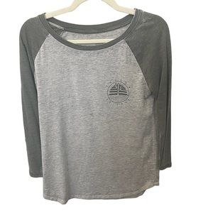 Grayson Threads Green and Grey Colorblock t-shirt Women’s M